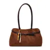 Bolsa tote grande de veludo fosco transfronteiriça, estilo retrô e casual, bolsa de ombro, design de alta qualidade, adequada para o dia a dia, atacado da fábrica