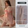 Camisola Sexy de Tamanho Extra Grande, Roupa de Dormir Sem Costas de Renda com Aro que Valoriza Seios Pequenos, Design Atraente com Laço