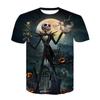 Camiseta Halloween O Estranho Mundo de Jack Jack Sclington Impressão 3D Moda Masculina e Feminina