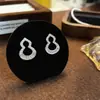 Nuevos Pendientes de Calabaza Hueca con Circonita Estilo Chino, Lujo Ligero, Diseño Exquisito de Nicho, Pendientes de Gama Alta, Elegantes y Versátiles