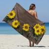 Suministro Transfronterizo de Toallas de Playa Cuadradas de Microfibra, Toallas Chal, Toallas Cuadradas, Serie Girasol, Pedido Mínimo de Una Pieza