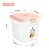Huihai Cubeta de Arroz con Tapa Grado Alimenticio A Prueba de Insectos A Prueba de Humedad Sellada Caja de Almacenamiento de Arroz Tanque de Arroz Tanque de Almacenamiento de Harina Caja de Almacenamiento