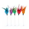 Palo para gatos con resorte y campana pluma ventosa palo para gatos con sonido juguete para gatos juguete explosivo para mascotas