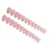 Unhas Portáteis Populares do Xiaohongshu, Peças de Manicure Artesanais Cat-Eye Rosa Nude de Alta Qualidade, Unhas Postiças Mais Vendidas para Exportação