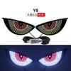 Cross-border car USB rearview mirror light eye light car multi-function warning light anti-chase tail light interaction