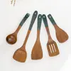 Asa de Frango Madeira Cabo Criativo Madeira Laqueada Colher Cabo de Pá de Madeira Doméstico Cozinha Utensílios de Cozinha Pá de Fritar de Madeira Frigideira Antiaderente