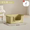 Arenero para gatos semi-cerrado, inodoro para gatos extragrande anti-salpicaduras, arenero gigante para gatos, suministros para mascotas al por mayor
