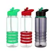 Taza de agua de comercio exterior de gran capacidad de plástico taza deportiva para fitness botella de agua taza transparente con pajilla y tapa taza resistente a caídas resistente a altas temperaturas
