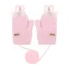 Luvas Espessas de Inverno para Crianças com Punhos Canelados de Camada Dupla, Luvas Quentes de Alta Elasticidade para Mulheres, Luvas de Tricô Espessas para Homens