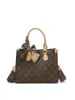 Pañuelo de Seda Estampado Retro con Lazo Bolso Tote Bolso de Mano para Mujer Hombro Mensajero Correa de Hombro Desmontable Gran Capacidad para Viajar
