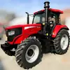 Tractor Rojo Oriental 1604 Tracción en las Cuatro Ruedas Diésel Doble Propósito Rotocultivador Adecuado para Uso Agrícola en Zonas Montañosas y de Colinas