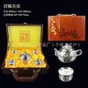 Juego de Té de Plata de Alta Gama Baifoo que no se Desvanece Juego de 6 Piezas Tetera Hecha a Mano Taza de Té Kung Fu Regalo de Negocios
