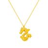 Colgante de dragón dorado de Vietnam, colgante de dragón dorado del zodíaco, latón chapado en oro artificial, collar dominante para hombres