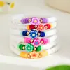 Joyería Transfronteriza Europea y Americana Pulsera de Flor de Color Bohemio Pulsera de Cerámica Blanda Suave Hecha a Mano Superpuesta para Mujeres