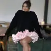 Moda europea y americana transfronteriza para mujer AliExpress artículo más vendido elegante vestido blanco sin mangas corto con volantes manga larga espalda descubierta