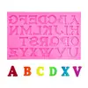 Molde de Silicona de 26 Letras Mayúsculas Inglesas Molde para Decoración de Pasteles Fondant Chocolate Molde para Hornear DIY