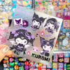 Pegatinas Lindas de Kuromi de Sanrio para Diario DIY, Trasera de Teléfono, Tarjeta, Taza de Agua para iPad, Pegatinas Decorativas Impermeables