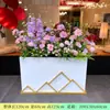 Arreglos Artificiales de Hortensias y Rosas en Cajas de Flores Mixtas y Macetas para Balcón, Oficina de Ventas, Restaurante, Sala de Estar y Decoración de Divisiones
