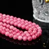 Hilo de Algodón Rodolita Jiiruiya Ágata Calcedonia Cuentas Sueltas Pulsera Trenzada Semiacabada DIY Accesorios para Collar de Cuentas Redondas
