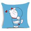 Funda de almohada sencilla y moderna de Doraemon con estampado azul de dibujos animados para sofá, bonita almohada de animación para dormitorio