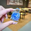 Caja Ciega de Tono Agitable Bolsa Ciega Cuentas de Burbujas Azules Botella Flotante Luminosa Adornos de Arena Movediza Llavero Acrílico Colgante