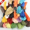 Cuerda de papel fino de rafia de doble hebra de colores para manualidades, cuerda de papel tejida a mano para material de embalaje de flores