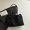 Bolsa Tote de Ombro Único para Uso Diário Bolinhas Retro Grande Capacidade Tendência Feminina 2026 Laço Novo Casual