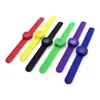 Pulsera de silicona de tubo redondo al por mayor Reloj de aplauso infantil con cabeza de Apple Reloj de presión desmontable Pulsera de silicona