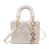 Bolsa de mão estilo ocidental Textly feminina 2024 nova bolsa de ombro da moda europeia e americana, bolsa de ombro simples e combinando