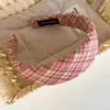 Diadema a Cuadros Estilo Coreano Primavera 2026 Diadema Colorida de Ala Ancha Pinza para el Cabello de Esponja de Moda y Elegante