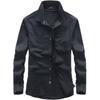 Camisa Casual de Trabajo de Manga Larga de Color Sólido para Hombre para Primavera y Otoño para Hombres Jóvenes, Camisa 31103 para Hombre de Moda Sin Planchado