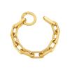 Pulsera de acero de titanio chapado en oro de 18 quilates, nuevo diseño transfronterizo, cadena gruesa grande, pulsera de personalidad, moda INS, B242443