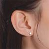 Versión coreana de pendientes de rosca redonda con diseño de flor de ciruelo en plata esterlina S925, joyería de moda para hombres y mujeres, venta al por mayor