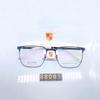 Venta al por mayor 88001, gafas de media montura informales de negocios para hombre, montura de titanio semiligera, acero plástico, patillas súper elásticas y resistentes.