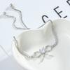 Pulsera para damas nueva lazo cobre incrustado circonita simple joyería de moda coreana fabricantes joyería al por mayor