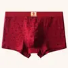 2026 Nuevos Boxer Briefs de Estilo de Boda para Hombres para el Año del Caballo, Ropa Interior Roja para Recién Casados, Pantalones Cortos Rojos de Año Nuevo