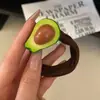 Coreia do Sul novo portão leste anel de cabelo de fruta fofo primavera e verão fofo divertido fruta espesso alta elasticidade corda de cabelo não machuca cabelo anel de toalha