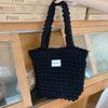 2755 Estilo Japonés Estilo Estilo Nube Burbuja Flor Bolso de Hombro Bolso Chaleco Estudiante Femenina Bolso de Mano Simple Bolso de Lona
