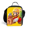 Bolsa de Almoço Super Mario Bolsa de Piquenique para Aluno do Ensino Fundamental Bolsa Lancheira Mario Bolsa de Ombro Transversal Estampada