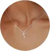 Nuevo Collar de Acero Inoxidable 2024 para Mujer con 26 Colgantes de Letras Inglesas, Joyería de Cuello Simple y Personalizada