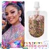 Gel Brillante Transfronterizo en Bolsa para Festivales de Carnaval, Maquillaje de Brillo Facial, Escamas de Brillo Corporal, Parches de Maquillaje