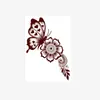 Tatuagem Adesivo Henna Indiana Coração Borboleta Floral Marrom Vintage Mehndi Lado da Cintura Costela Adesivo Suave à Prova d'Água