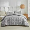 Juego de Cama de Tres Piezas, Tamaño Americano, Funda de Edredón Acolchada y Juego de Fundas de Almohada, En Stock, Juego de Funda de Edredón Acolchada, Estilo Minimalista Moderno