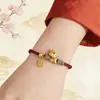 Pulsera de Hilo Rojo del Año del Caballo 2026 Unisex Caballo del Zodiaco Atrae Riqueza y Fortuna Pulsera Tejida de Regalo