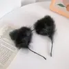 Celebridad de Internet Diadema con Orejas de Gato Diadema Luminosa de Zorro Peluche Coreano Pinza para el Cabello Linda Accesorios para el Cabello para Mostrar en Fotos en Vivo