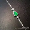 Nuevo brazalete de calabaza de calcedonia blanca natural exquisita ultra brillante estilo chino y calcedonia rosa, lleno de diamantes, diseño de moda