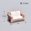 Paquete de Mini Adornos al por Mayor Escena Taburete Dos Personas Micro Miniatura Micro Paisaje Material Muebles Fijos Sofá