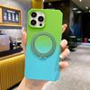 Nueva funda para teléfono móvil Apple 14 adecuada iPhone15Promax plegable anillo perezoso hebilla airbag soporte creativo