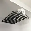 Prateleira retrátil para calças de guarda-roupa de montagem superior, extração total, trilho duplo, amortecimento suave, prateleira de puxar para calças, calças retráteis, fileira dupla