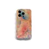 Pintura al Óleo Luz Azul Mariposa Dorada Adecuado para Apple 16Promax Funda Giratoria para Teléfono Iphone15 Coreana 14/13/12